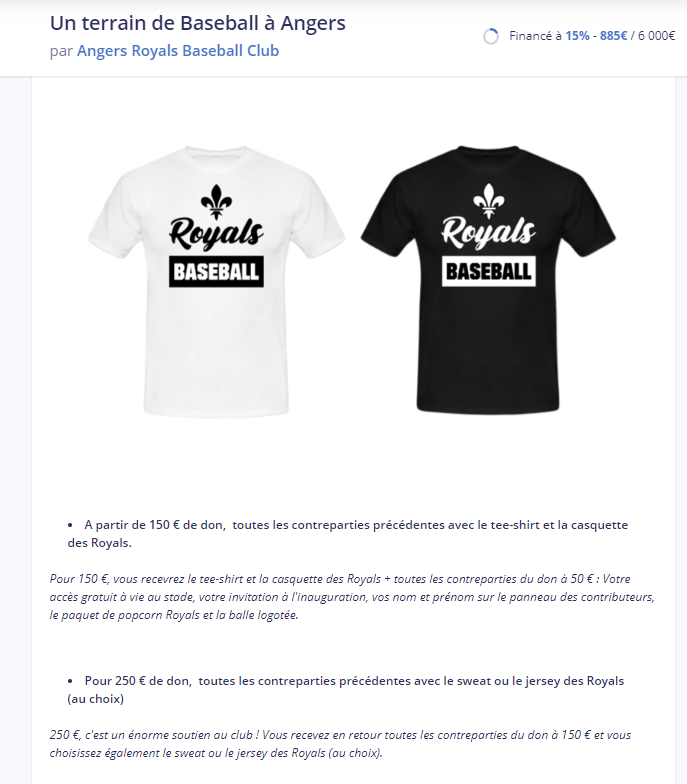 Exemple de campagne de crowdfunding pour un club sportif